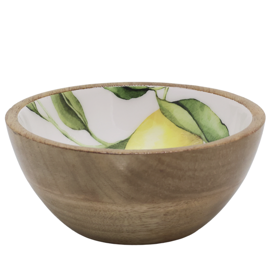Skål m. Citroner – Mangotræ – Ø15 cm | Chic Antique Skåle Chic Antique