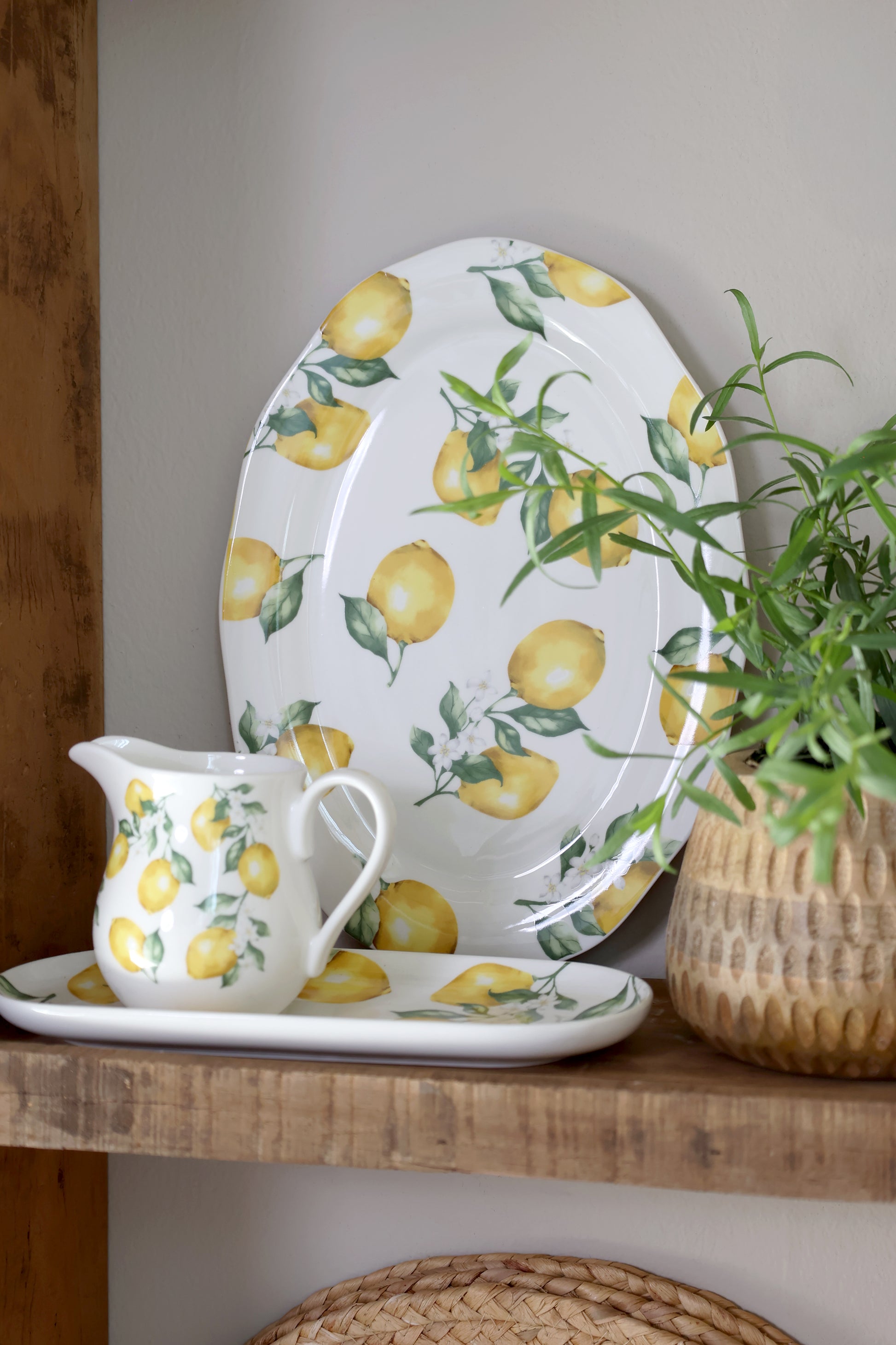 Skål m. Citroner – Mangotræ – Ø25 cm | Chic Antique Skåle Chic Antique