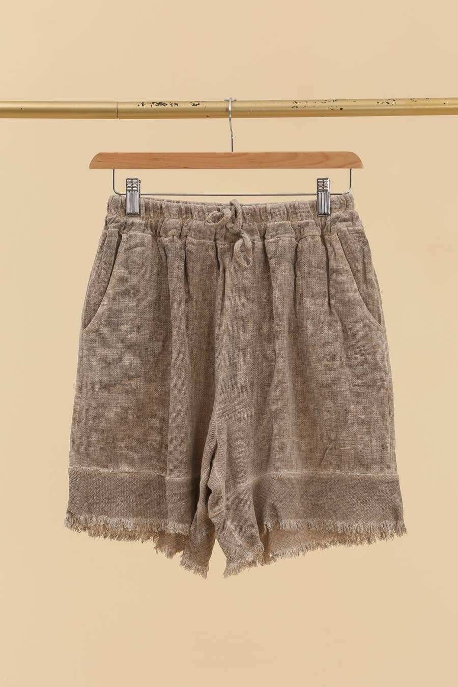 Shorts i 50% bomuld og 50% hør – LÉA & LUC