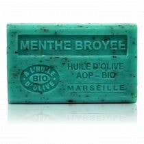 Marseille Sæbe Mynte 125g - Økologisk Olivenolie | Label Provence Nature Marseille sæbe Savons.nl - Savon de marseille distributeur