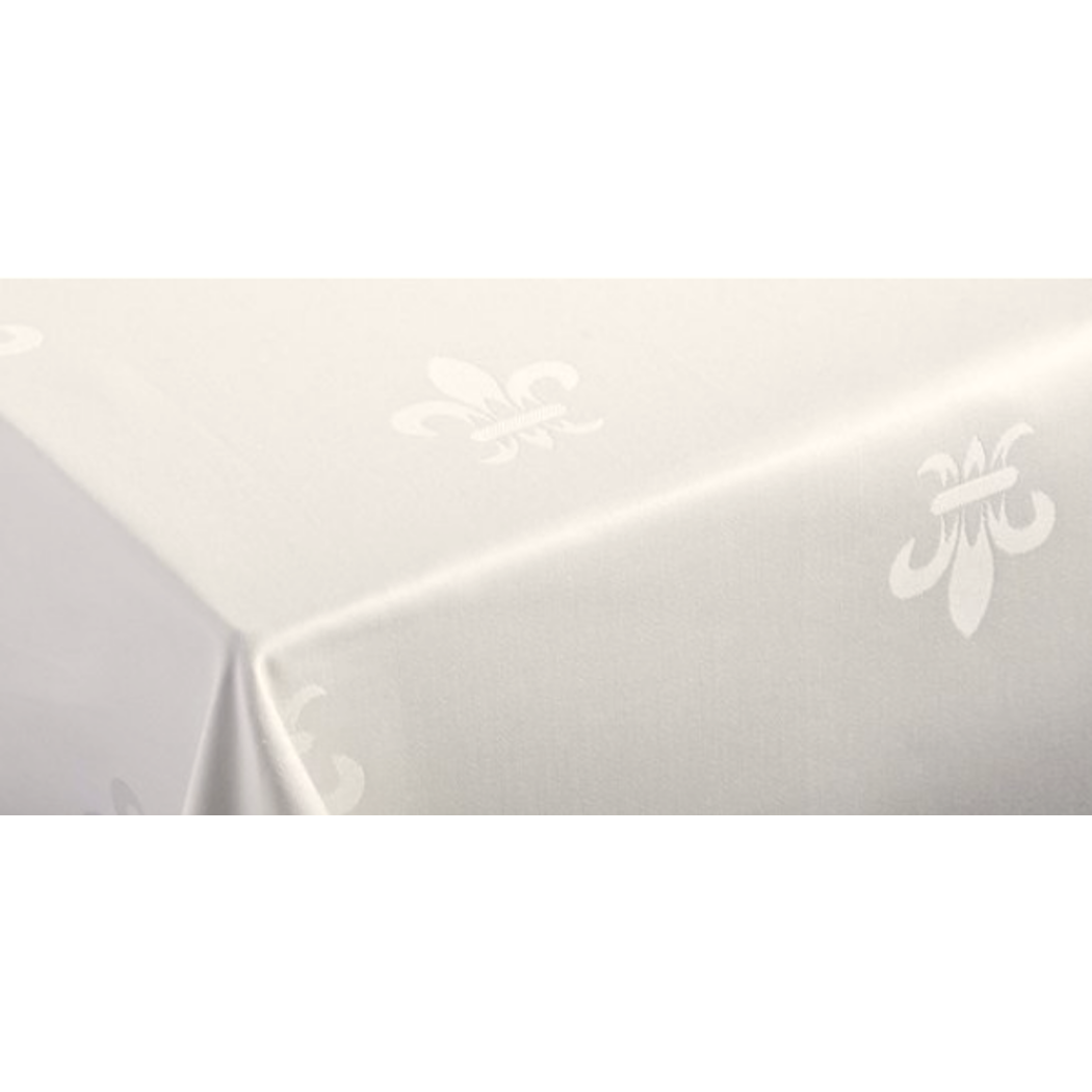 Fransk Lily Ivory dug - Damask - Jaquard