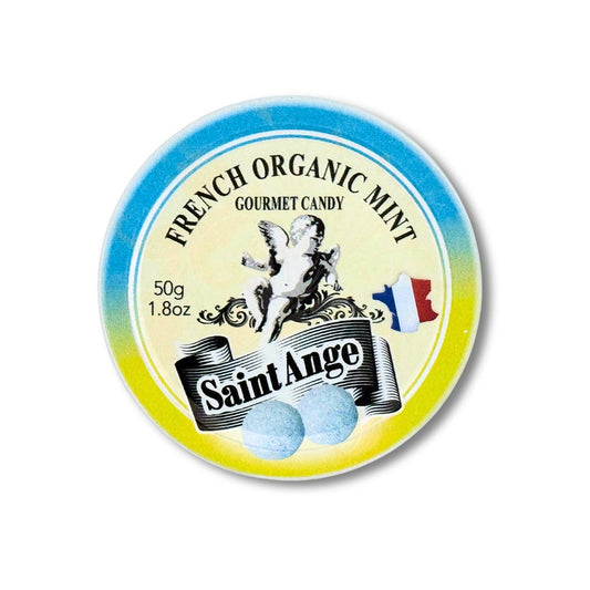 Saint-Ange Økologisk Mynte Pastiller 50g - BIO-Certificerede Franske Slik Bonbon-France