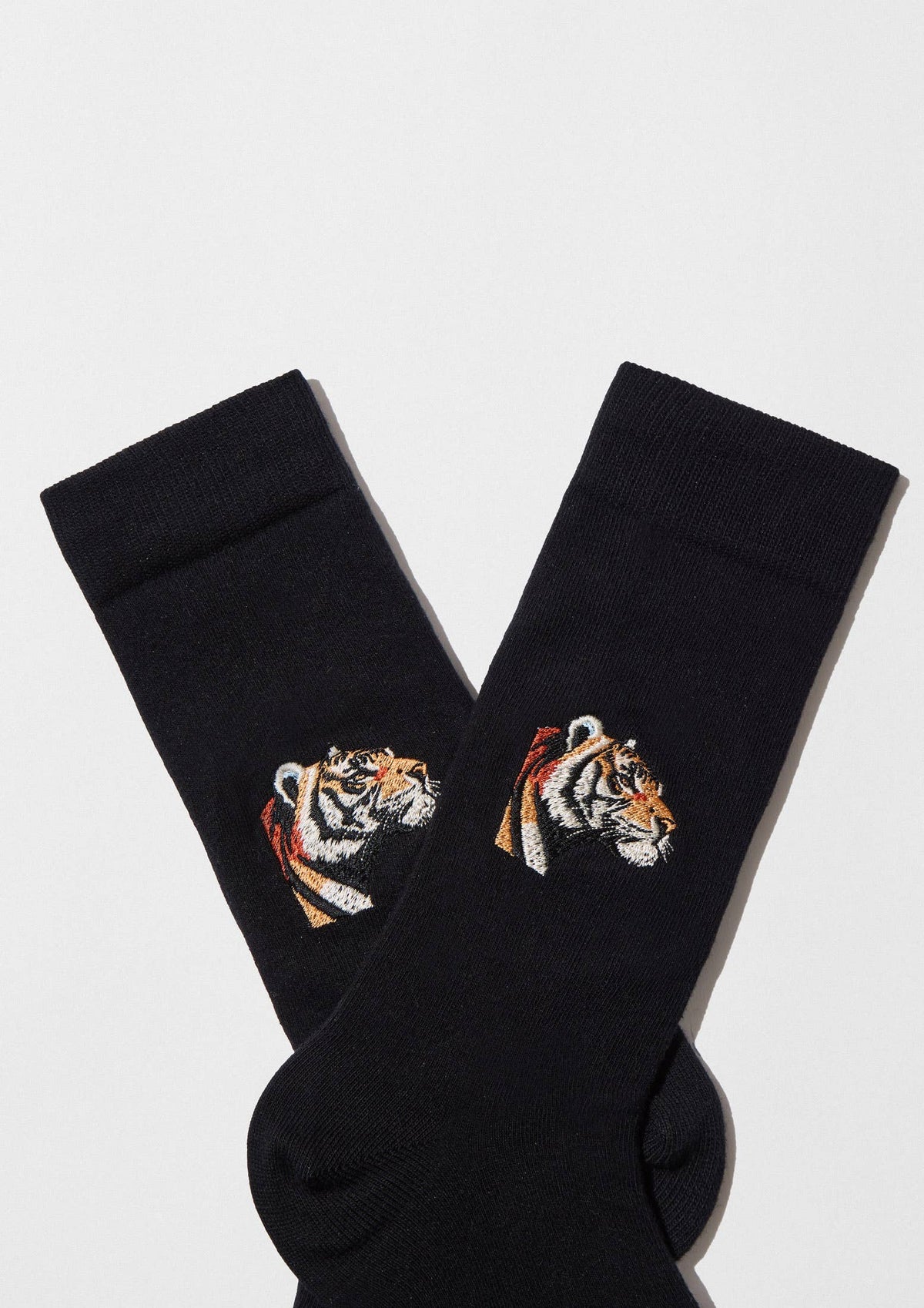 Sokker – BeTiger med broderi – Sort – 41/46 | BESOCKS Sokker BESOCKS
