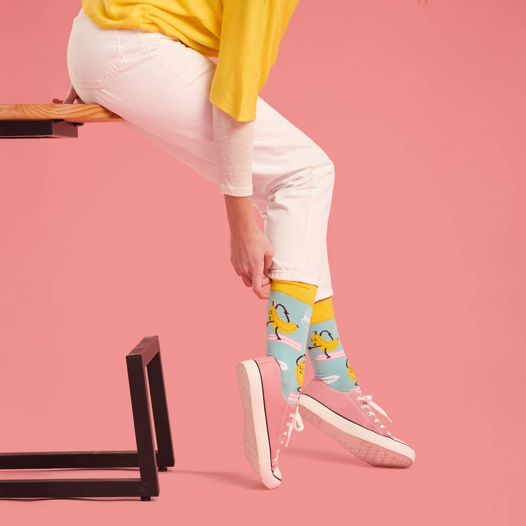 Sjove bomuldssokker, sømløse unisex, Platano Sokker KYLIE CRAZY