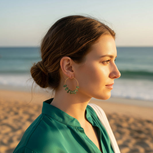 Øreringe Creoler Aventurin GINANDGER