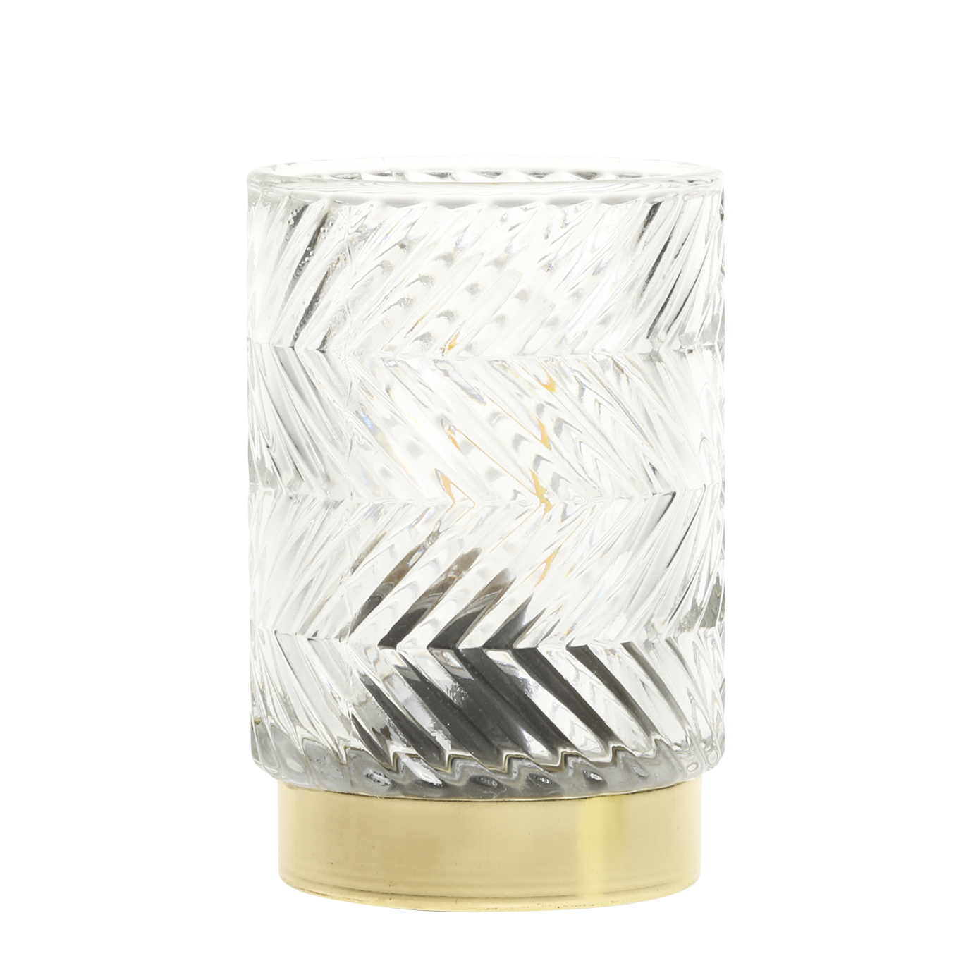 LED Lampe med Mønster Klar Glas H13/Ø8,5 cm - Chic Antique Chic Antique