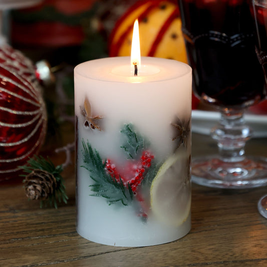 Bloklys med Julekrydderier H10/Ø7 cm - 24 Timer - Chic Antique Chic Antique