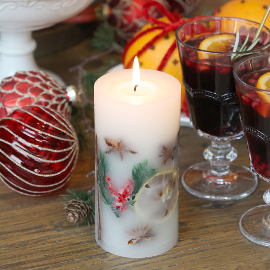 Bloklys med Julekrydderier H14/Ø7 cm - 38 Timer - Chic Antique Chic Antique