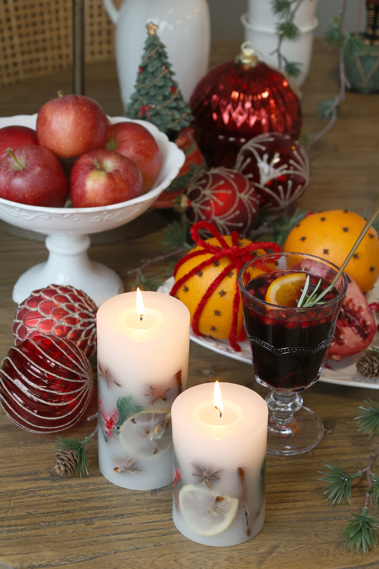 Bloklys med Julekrydderier H14/Ø7 cm - 38 Timer - Chic Antique Chic Antique