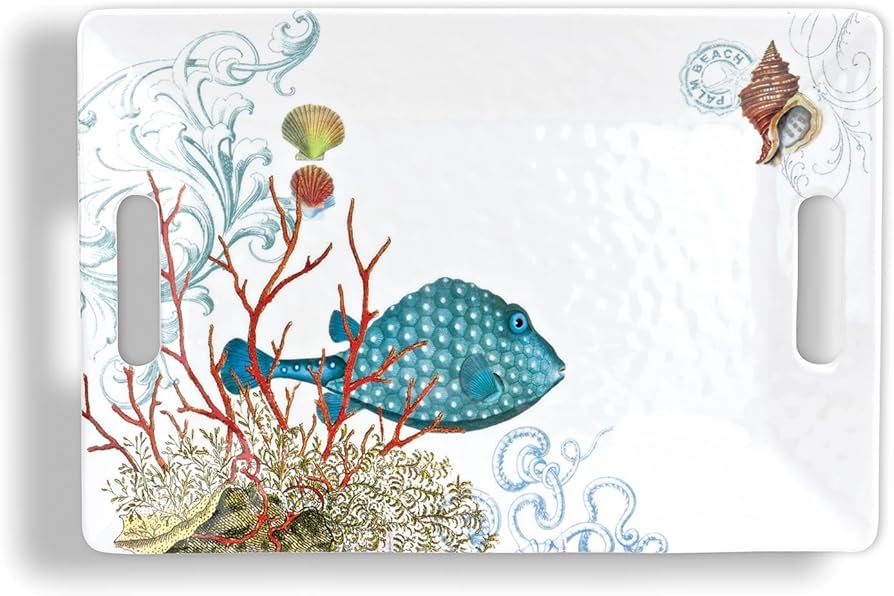 Melamin serveringsbakke sea life Michel Design Works