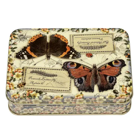Nostalgi Vintage Sommerfugle - Rektangulær opbevaringsdåse Køkkenopbevaring Maison Royal Garden