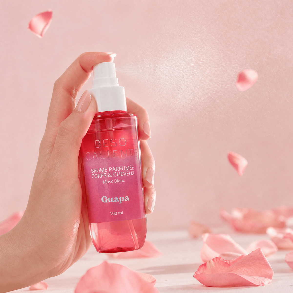 Parfumeret mist til krop og hår – Guapa – Hvid moskus – 100 ml Kropspleje Guapa