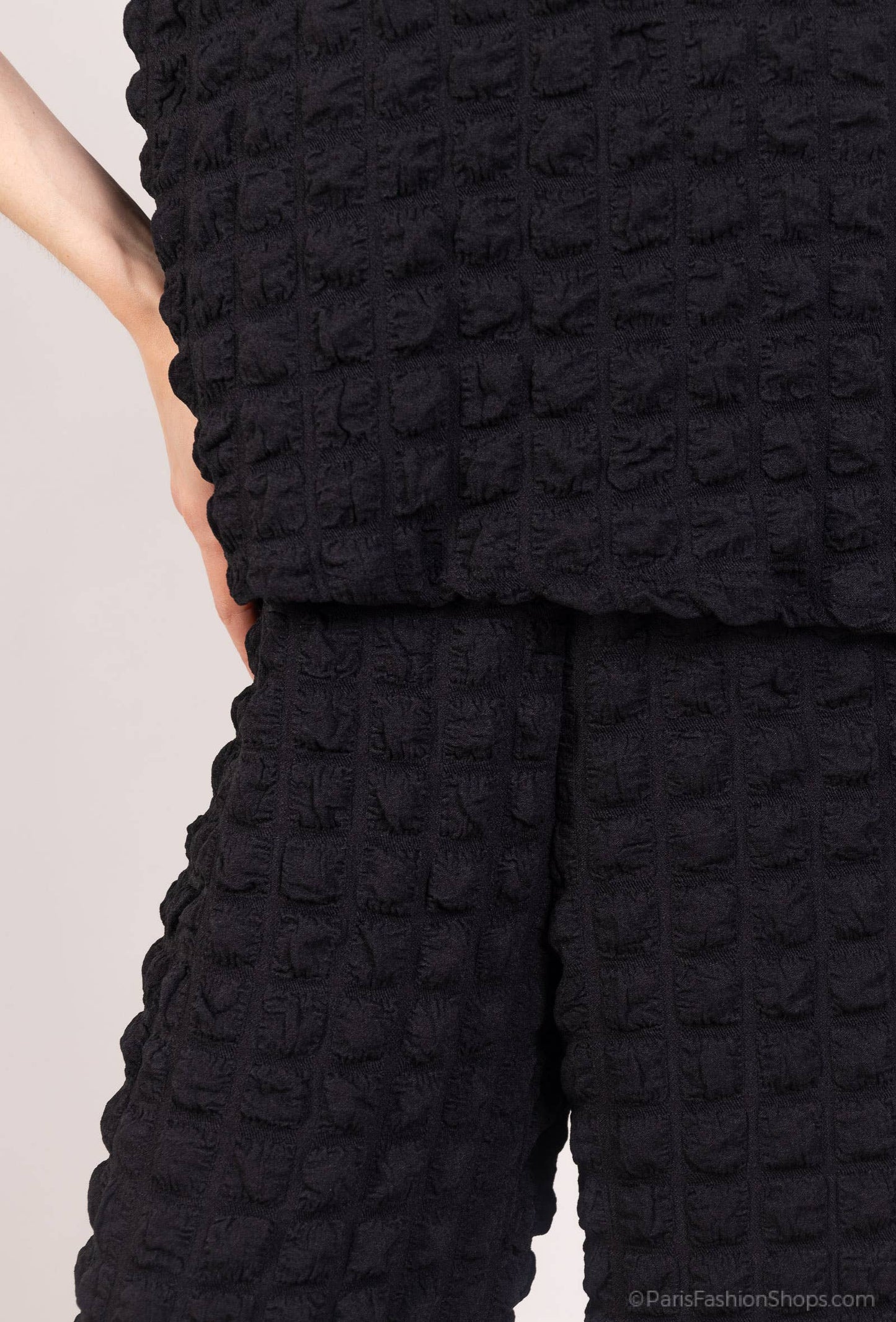 Sæt med Top og Bukser i Vaffelstrik - One Size | L'Emotion L'Emotion