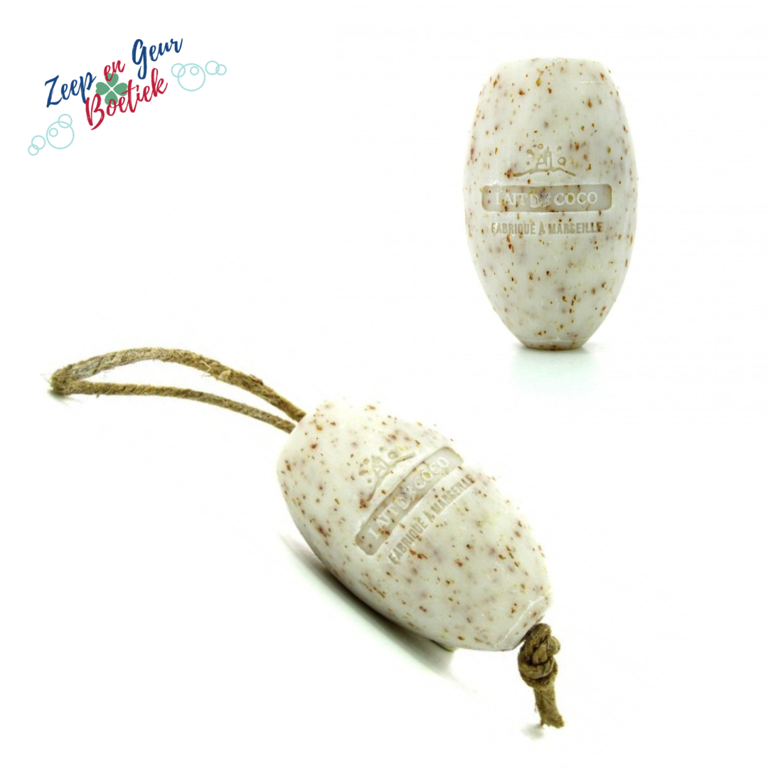 6x fast sæbe kokosmælk scrub 240g Savons.nl - Savon de marseille distributeur