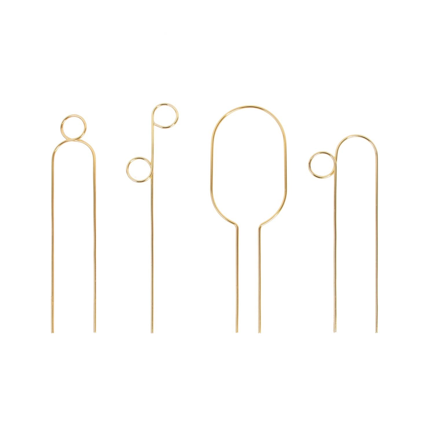 Mini Plantepind Pompon Guld – Dekorativ Plantepind Botanopia