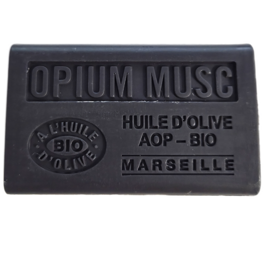 Økologisk Olivenoliesæbe med Opium & Moskus - Provence Marseille sæbe Savons.nl - Savon de marseille distributeur