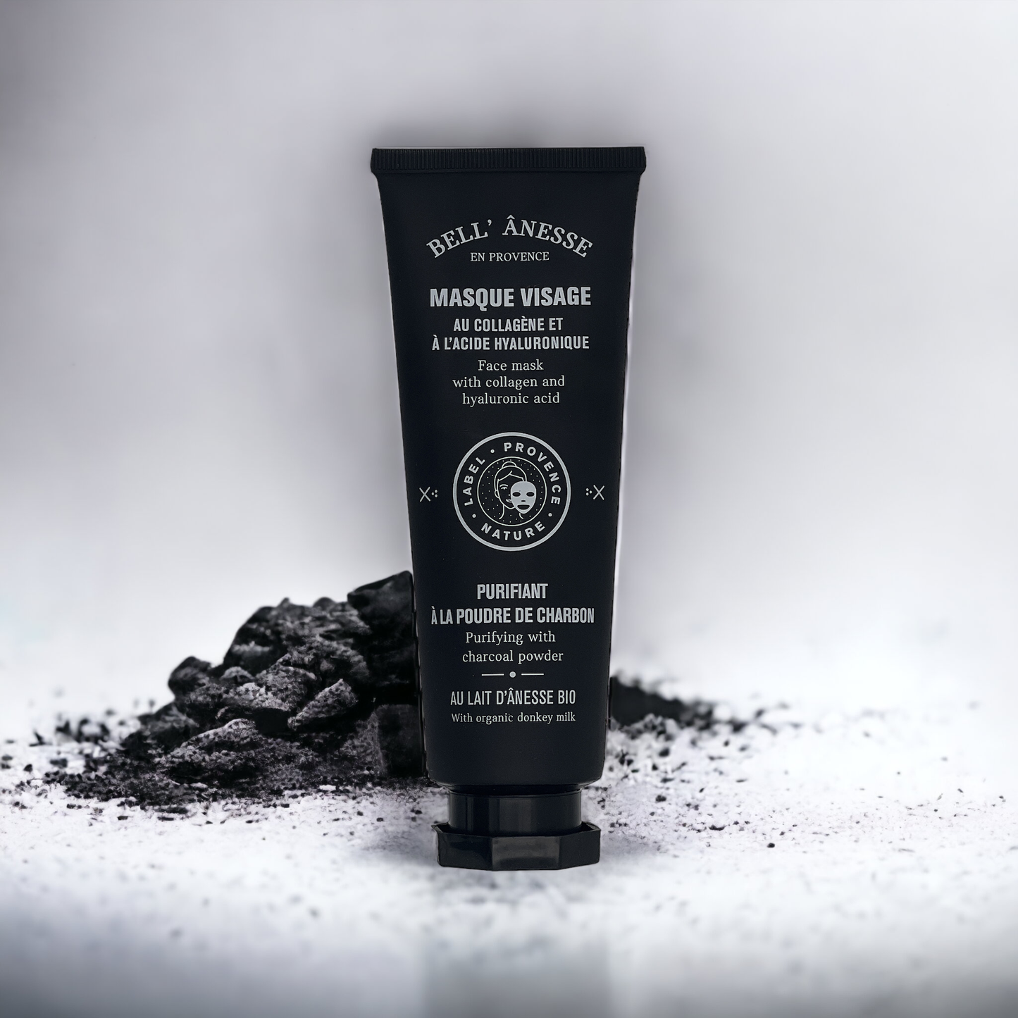 Rensende Charcoal Æselmælk Ansigtsmaske - 120ml