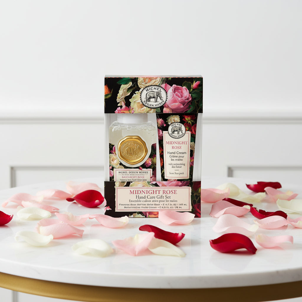 Gavesæt Midnight rose skumsæbe og håndcreme Gavesæt Michel Design Works