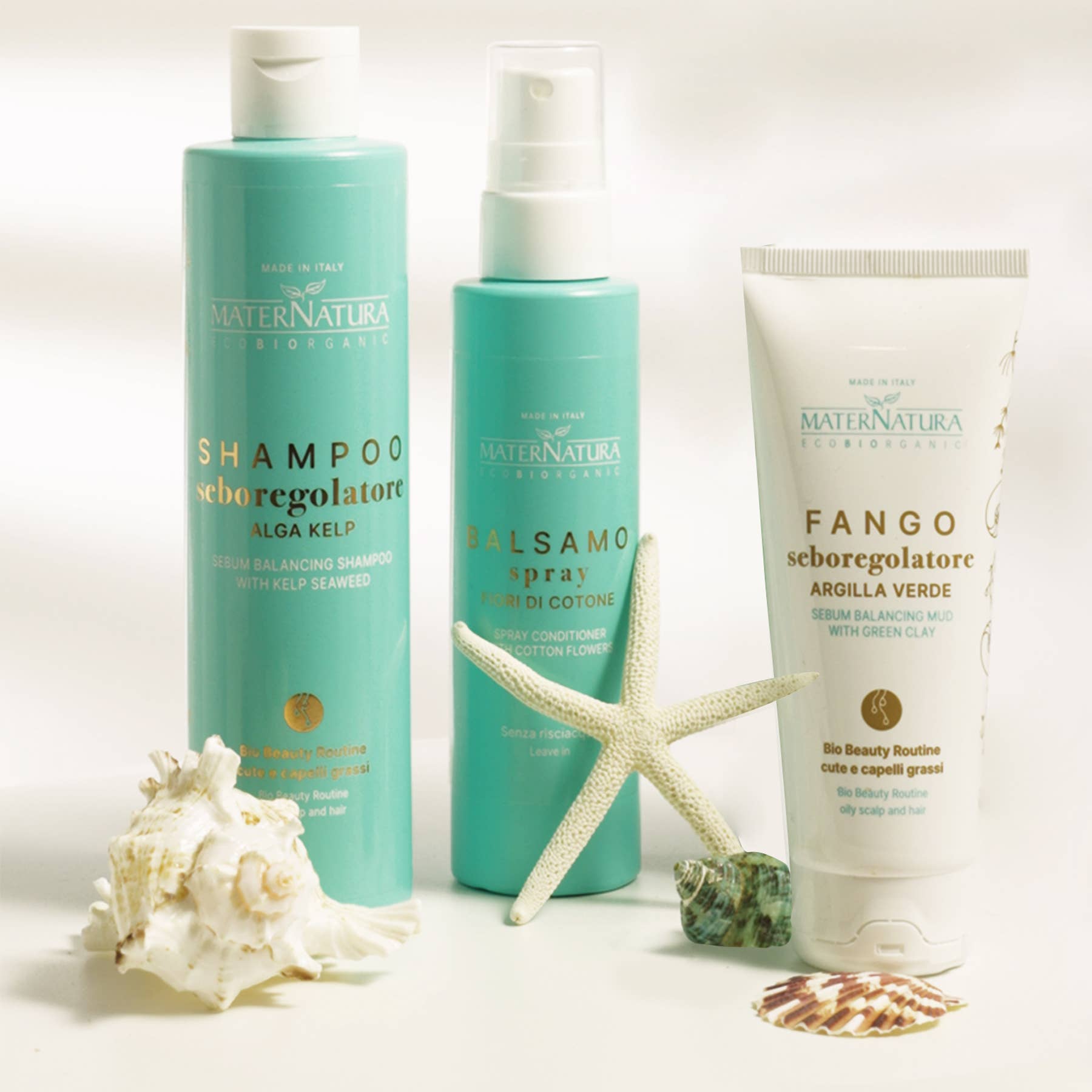 Shampoo til Fedtet Hår 250ml – Kelp-alger | MaterNatura MaterNatura