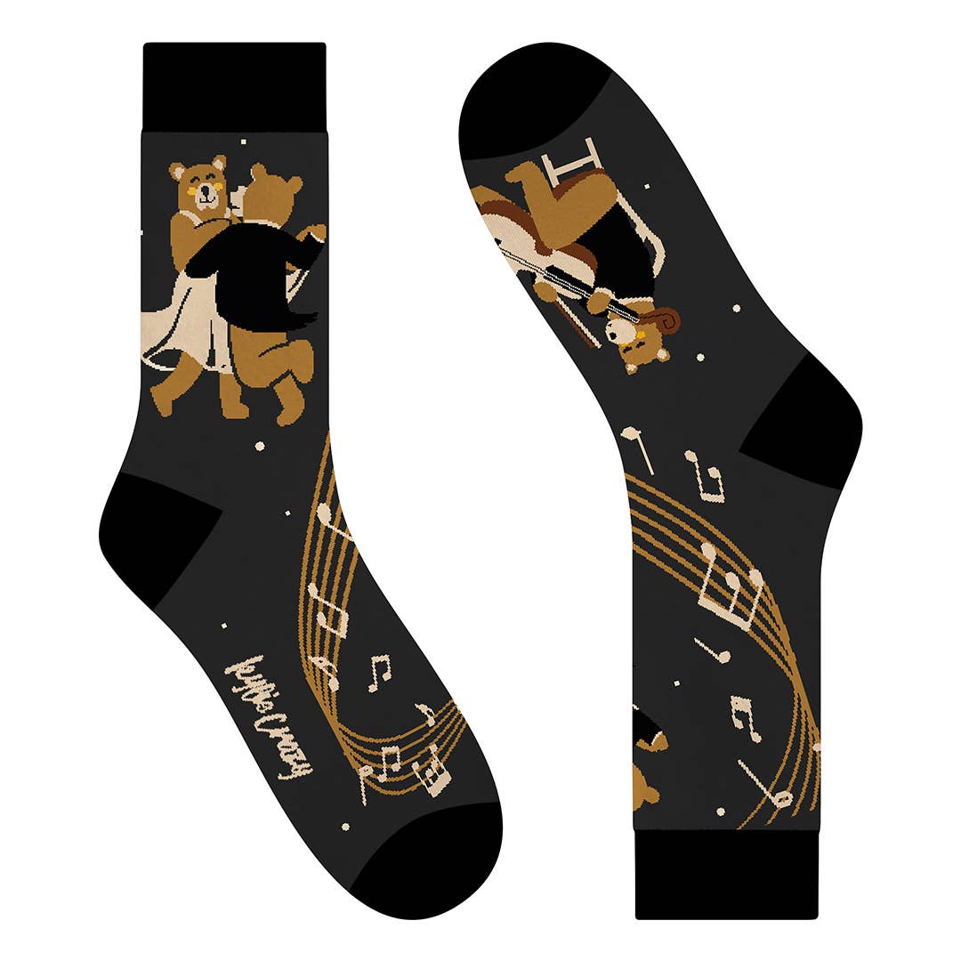 Bomuldsstrømper med danse-design - Kylie Crazy Sokker KYLIE CRAZY 41/46