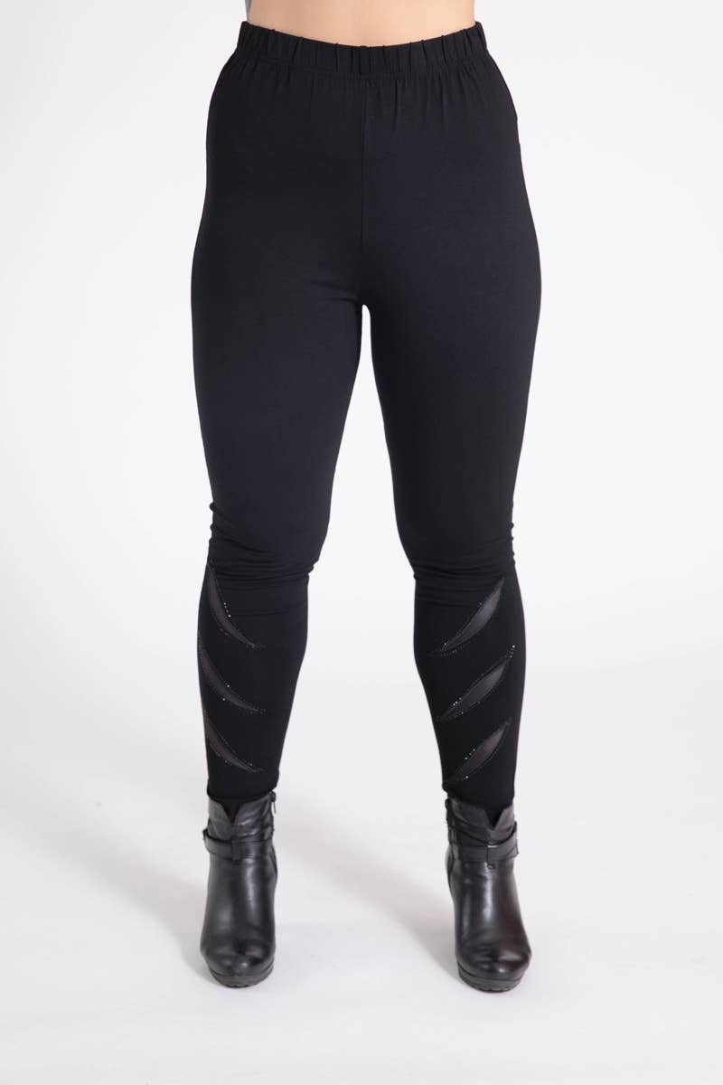 Plus Size Leggings med Sten - Fancy og Flot | Pomme Rouge Paris Pomme Rouge Paris