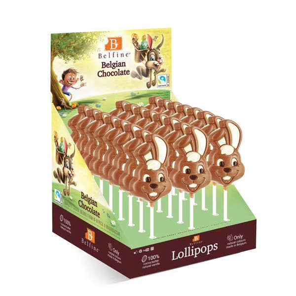 Kanin slikkepind af chokolade