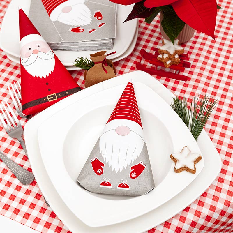 Frokostservietter Nisser - Nikolaus - Gnom Frokostservietter Home Fashion - Carl Dietrich GmbH