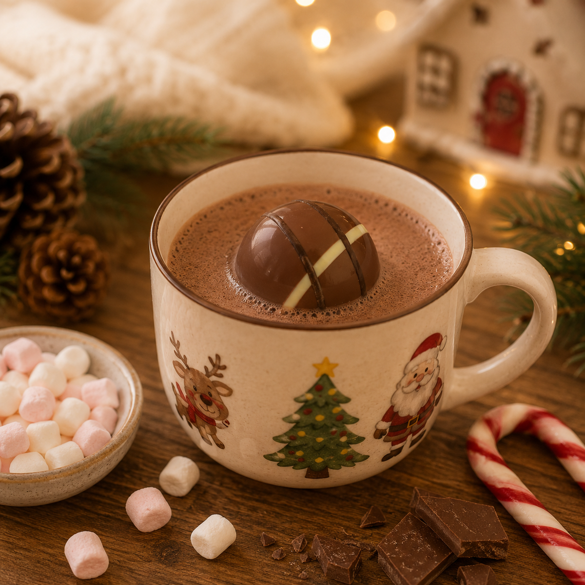 Chokoladebombe med miniskumfiduser – 45 g – 1 stk. Chokolade ADG Diffusion