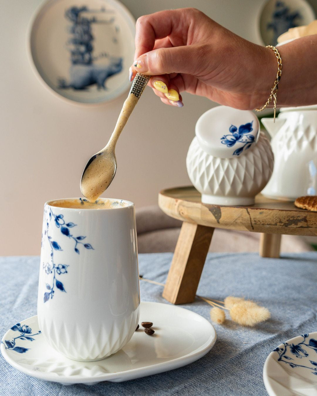 Cappuccinokrus med Delfts Blå 350 ml – Heinen Delfts Blauw Krus Heinen Delfts Blauw