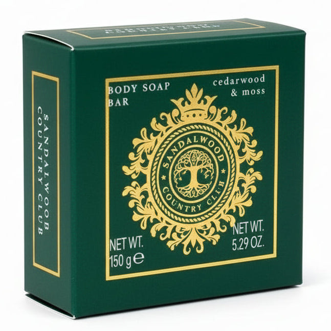 Sandalwood Country Club sæbe bar 150g Cedarwood & Moss Sandelwood