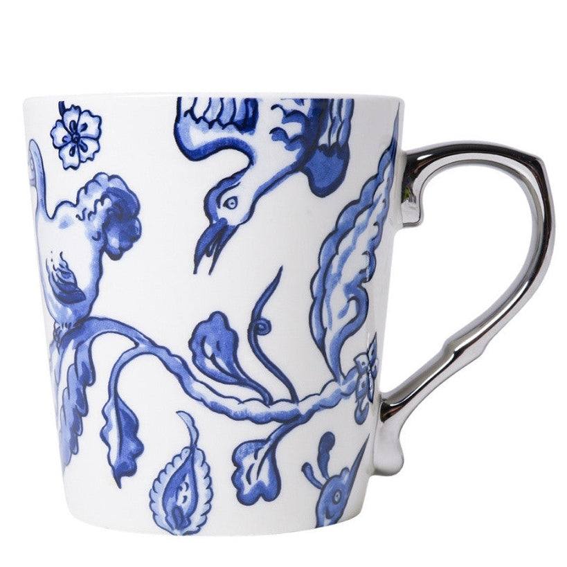Keramikkrus med The Blue Dodo og sølvhank – 300 ml | Heinen Delfts Blauw Krus Heinen Delfts Blauw