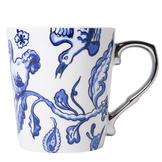 Keramikkrus med The Blue Dodo og sølvhank – 300 ml | Heinen Delfts Blauw Krus Heinen Delfts Blauw