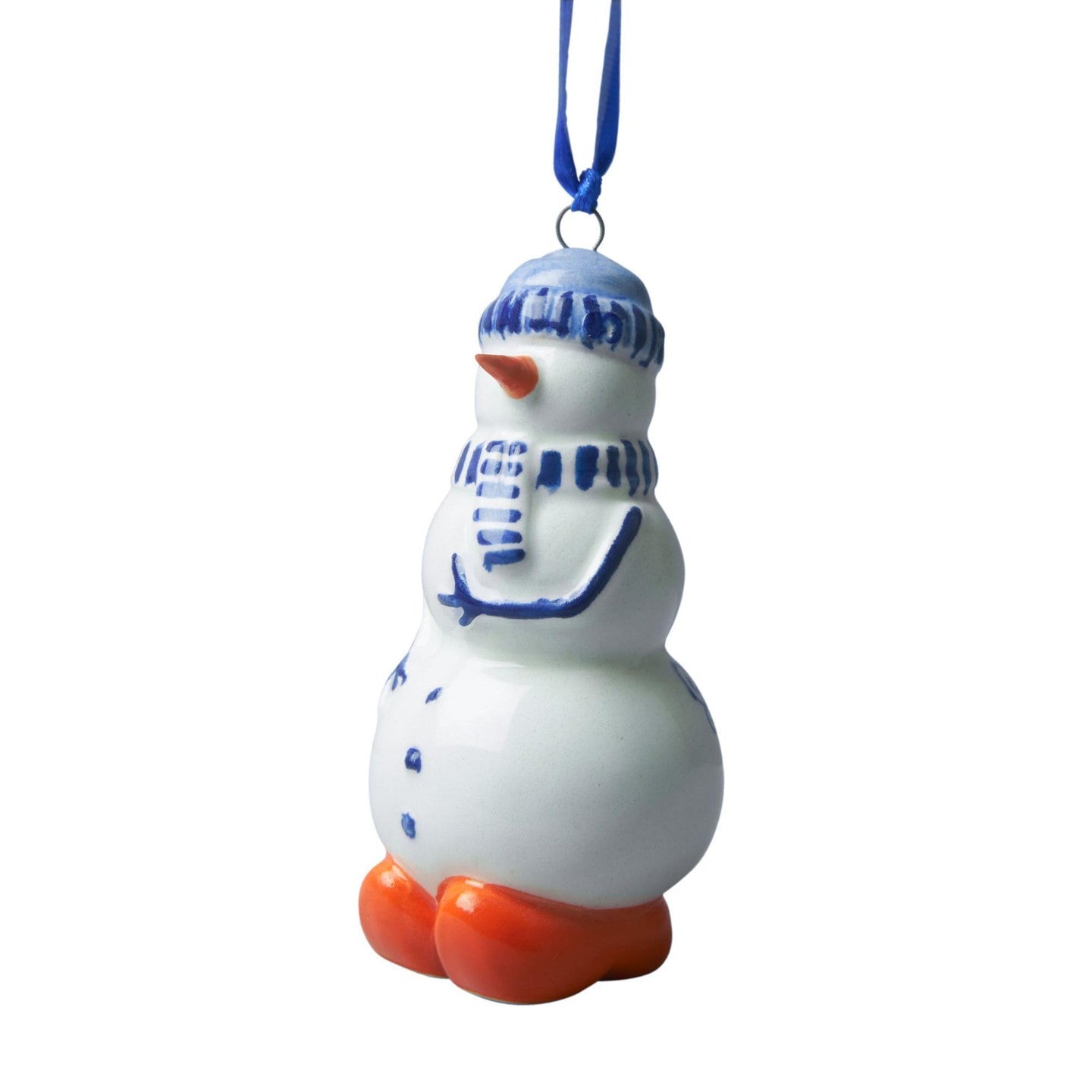 Keramisk julepynt med snemand – Heinen Delfts Blauw Ornament Heinen Delfts Blauw