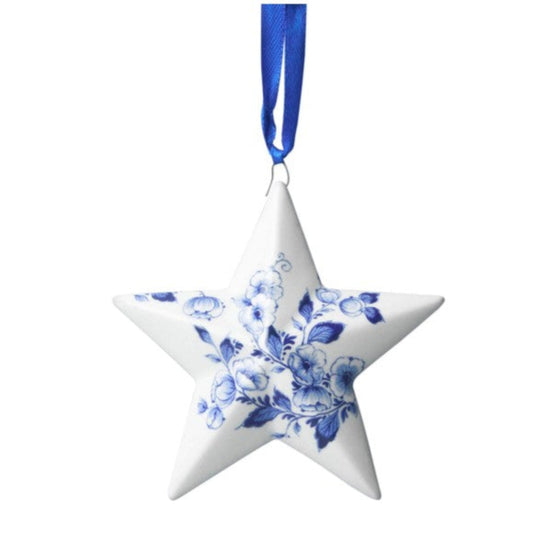 Julepynt keramik Julestjerne  8 cm