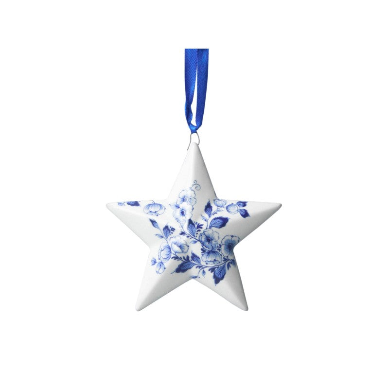Julepynt keramik Julestjerne  8 cm