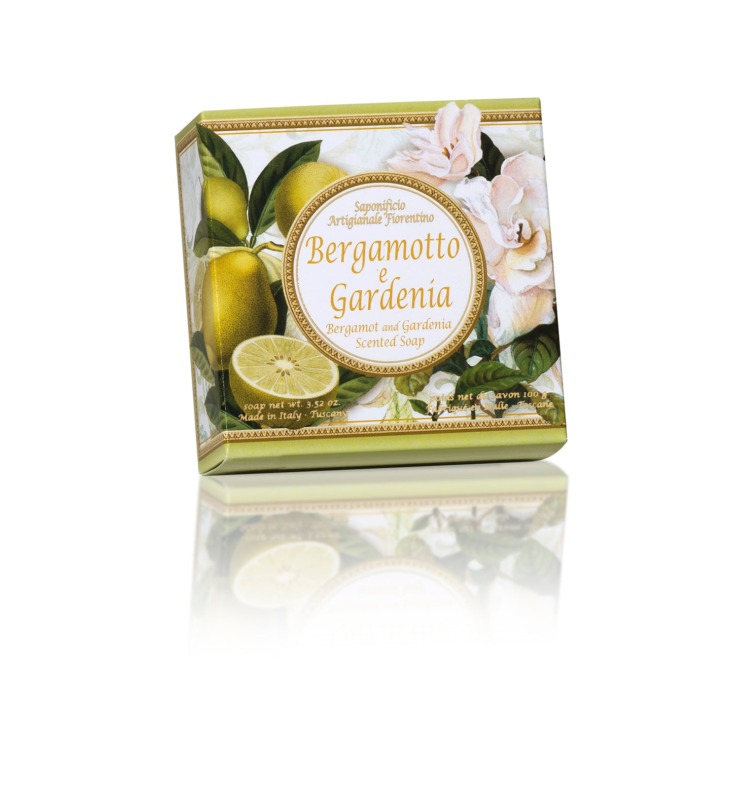 Italiensk håndsæbe Bergamotte & gardenia 100 gram