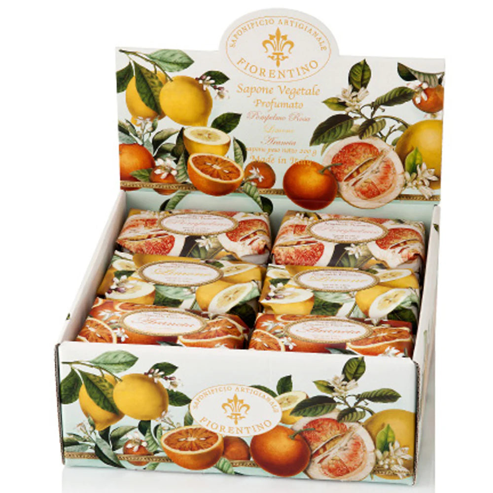 Italienske Vegetabilske Sæber 200g - Grapefrugt, Appelsin & Citron Saponificio Artigianale Fiorentino