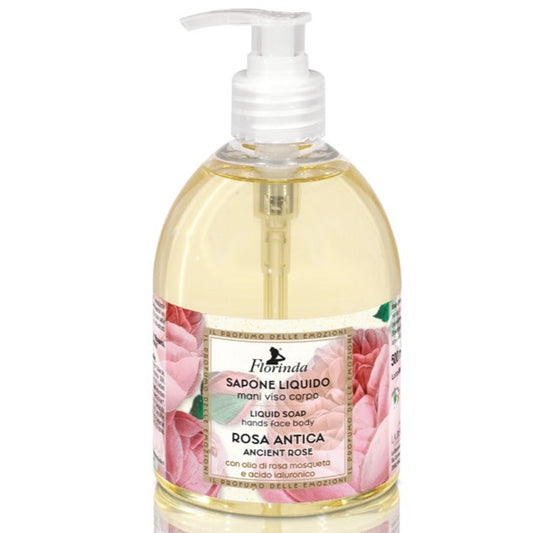 Flydende hånd og kropssæbe rose fra italienske Florinda
