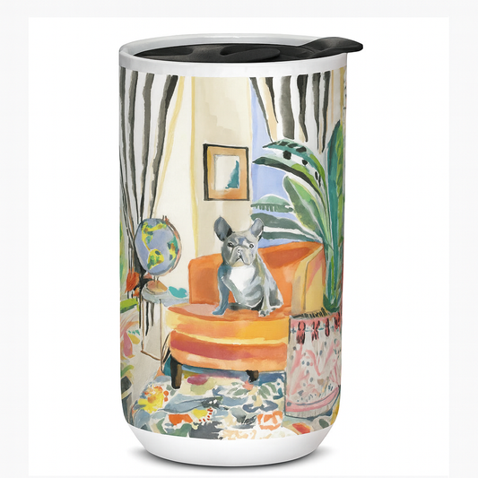 Fransk Bulldog kæmpe keramisk krus - Uptown Pets Punch Studio