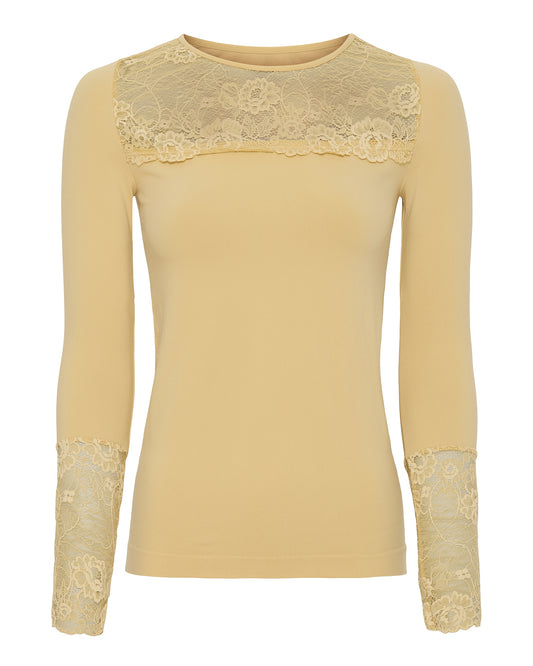 Nancy Langærmet Bluse med Blonde – Tim & Simonsen Tim & Simonsen Mango S/M