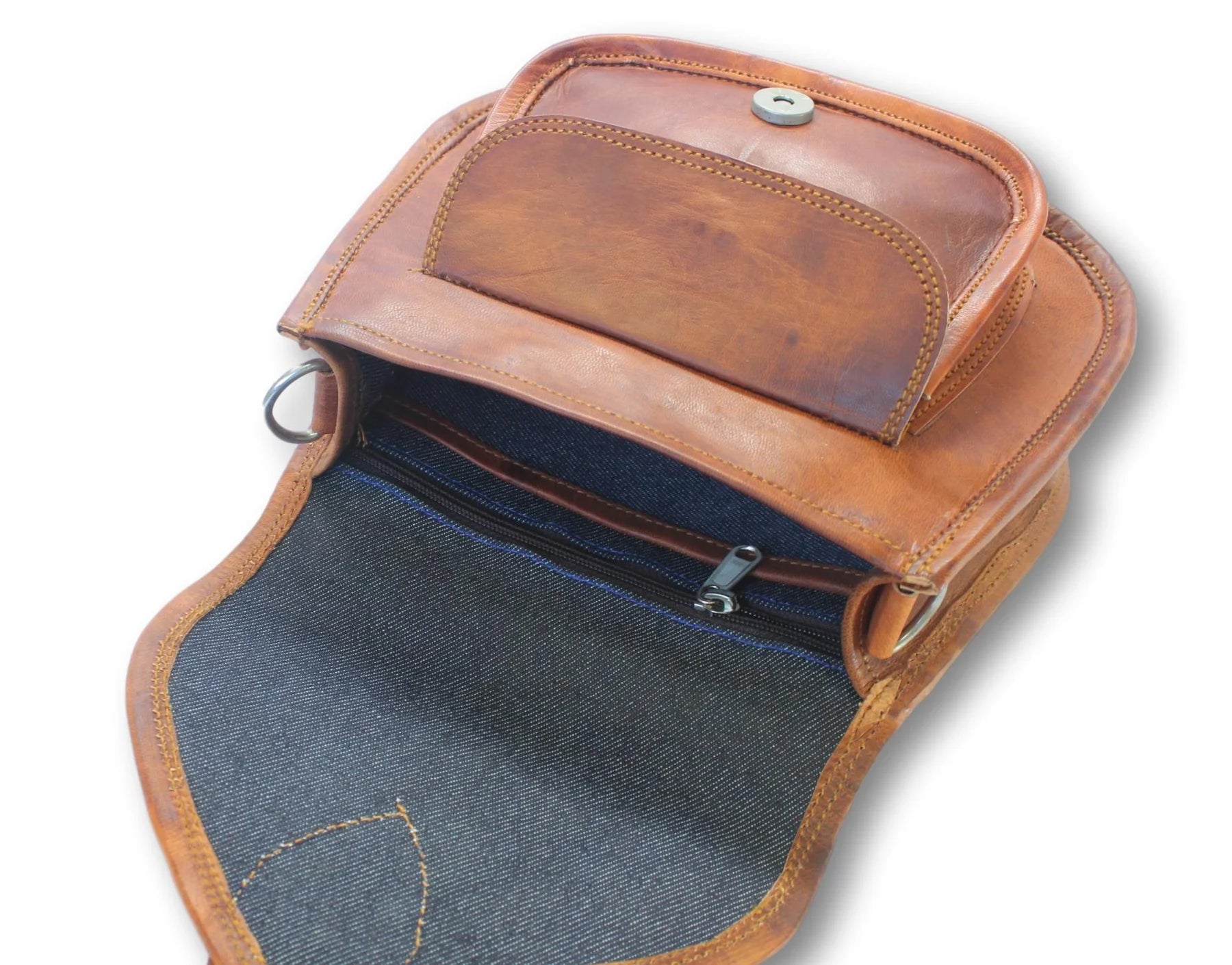 Skuldertaske i ægte læder Calima Saora