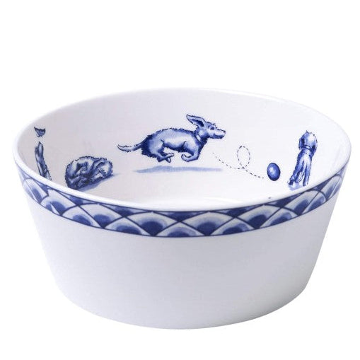 Hundeskål Gravhund Nhaan - Porcelæn - 500 ml Heinen Delfts Blauw