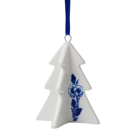 Keramisk juleornament med juletræ – Heinen Delfts Blauw Ornament Heinen Delfts Blauw