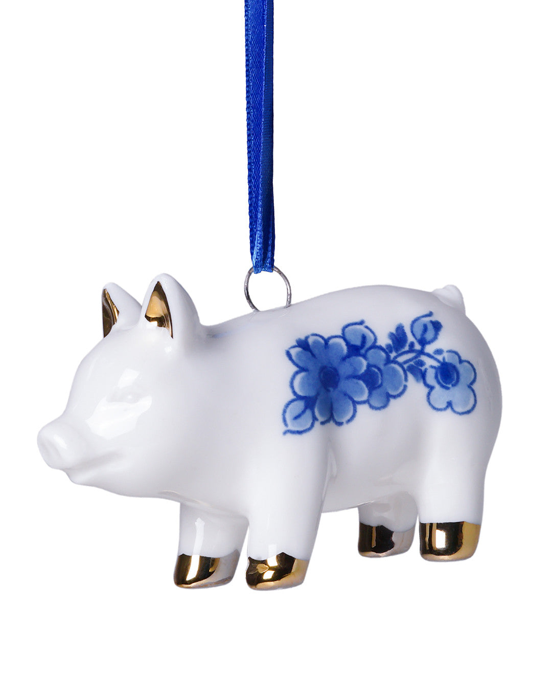 Keramisk juleornament med gris – Heinen Delfts Blauw Ornament Heinen Delfts Blauw