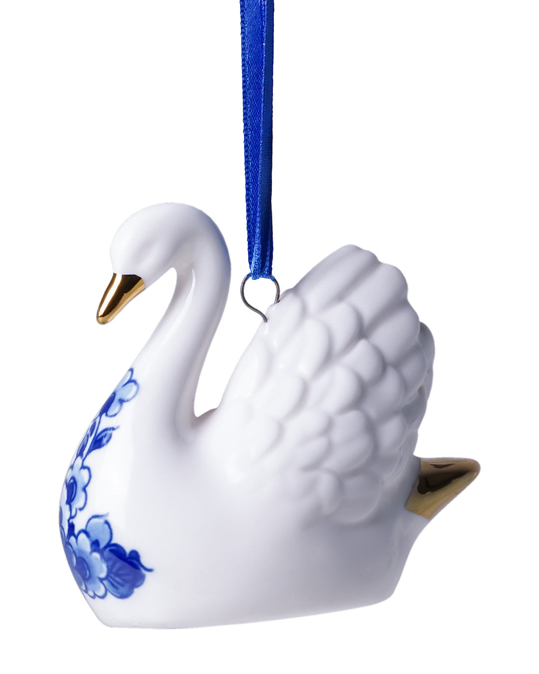 Keramisk juleornament med svane – Heinen Delfts Blauw Ornament Heinen Delfts Blauw