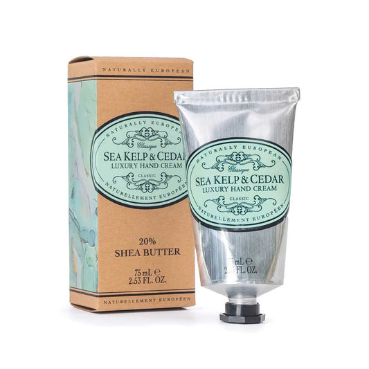 Luxury Hand Cream Sea Kelp & Cedar 75ml Naturally European