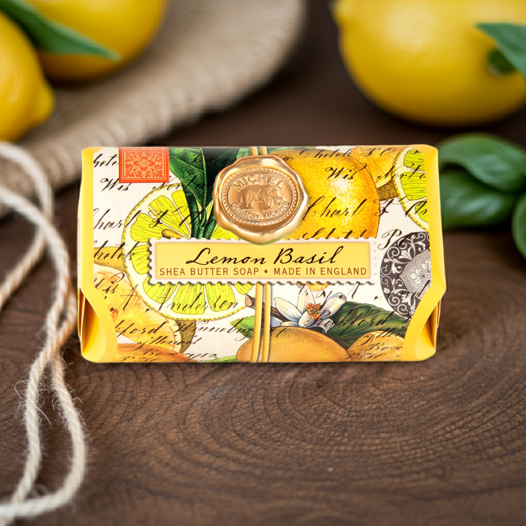 Hånd & badesæbe Lemon Basil 250g - Sheasmør - Michel Design Works Michel Design Works