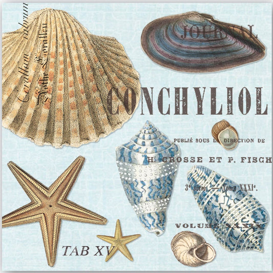 rokost servietter Seashells Michel Design Works