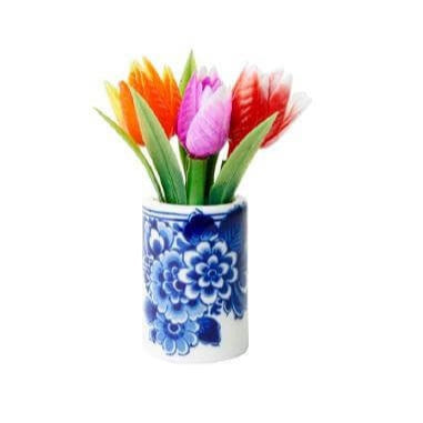 Magnet med tulipaner i vase