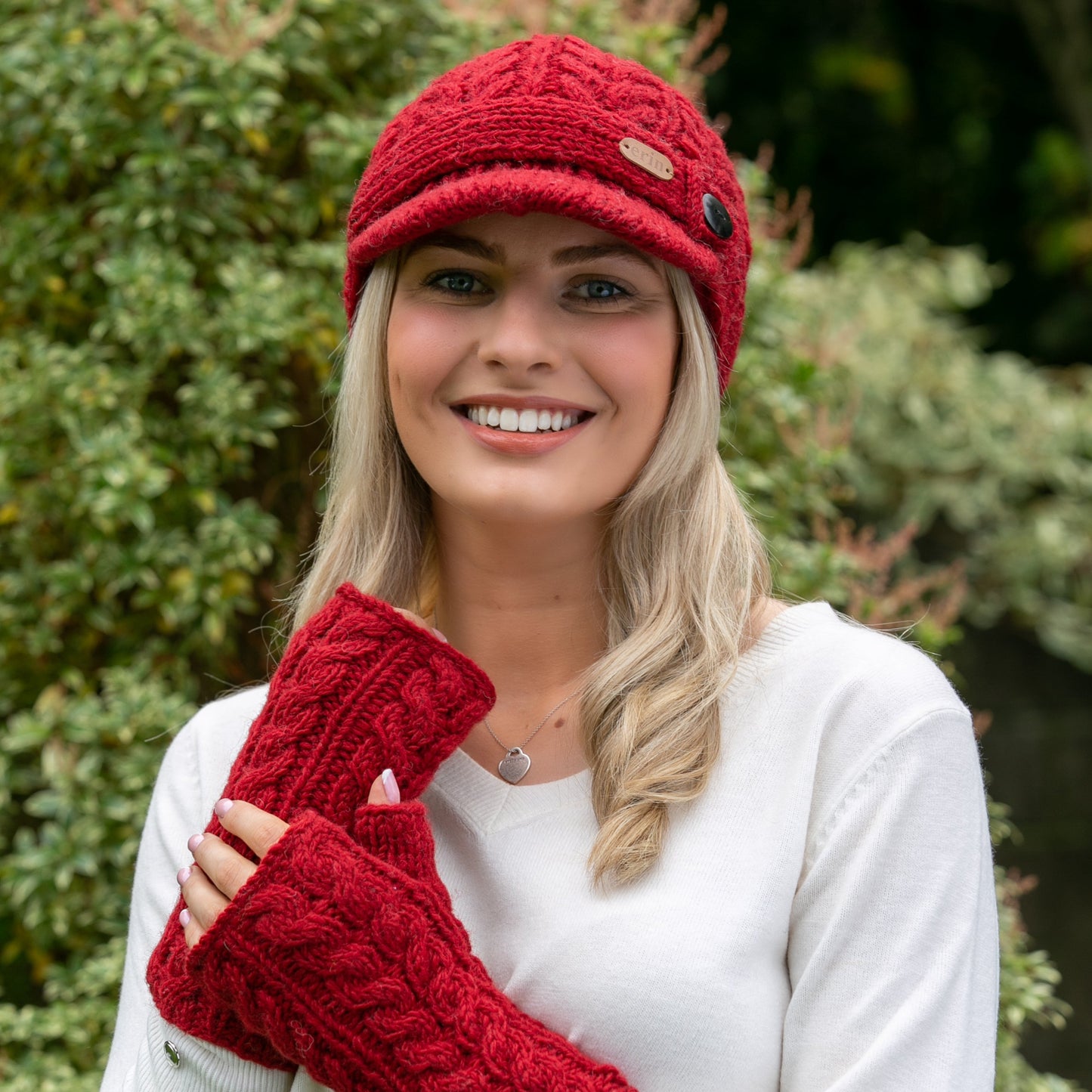 Erin Hue 100% Uld med Foer - Aran Cable Strik med Skygge Erin Knitwear